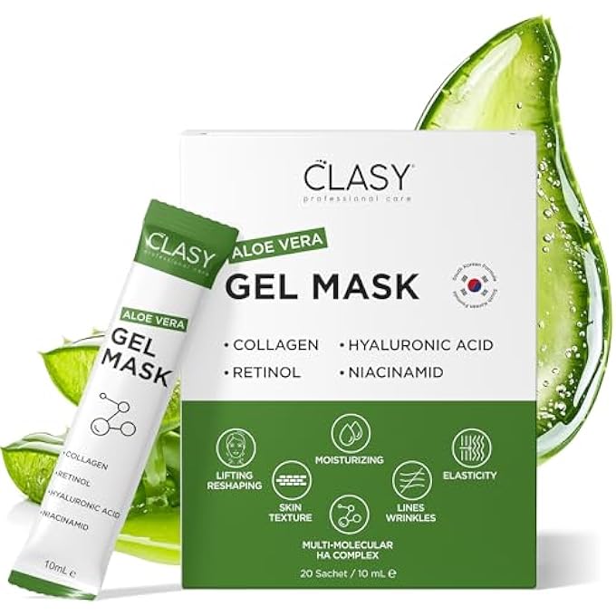 STRBOXONG ALOE VERA GEL MASK  FACIAL AND SKIN CARE WITH ORGANIC ALOE GEL  REFRESHING MASK AGAINST SUNBURN  TRAVEL SIZE MOISTURIZER, 10 ML. - Image 1